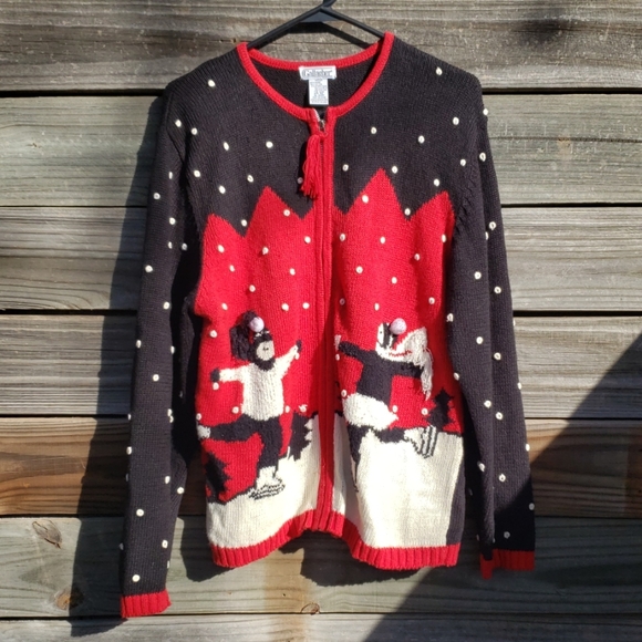 Vintage Gallagher Christmas Fun Sweater Medium - Picture 1 of 8